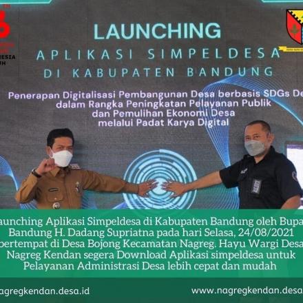 Launching Aplikasi Simpeldesa Di Kabupaten Bandung